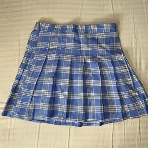 Pleated zipper tarztan school girl uniform skirt